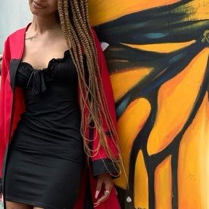 Black mini dress